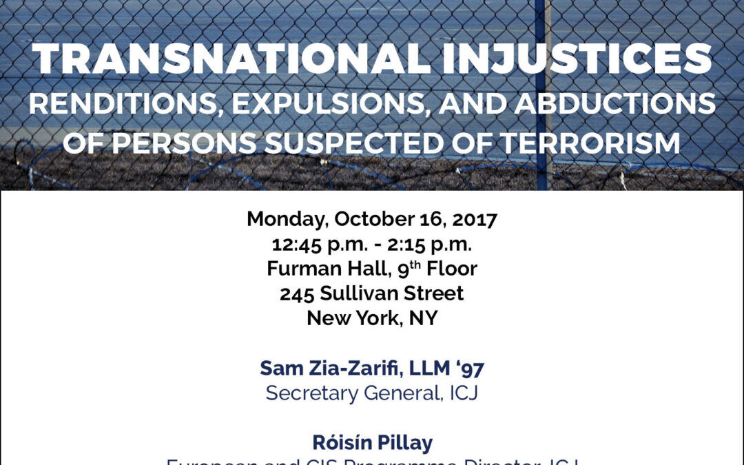 Event: transnational injustices – renditions, expulsions, and abductions of persons accused of terrorism